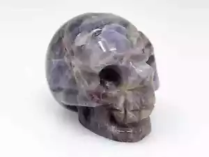 Pequeño 1.5" Amatista Marrón Mármol Piedra Natural Tallada a Mano Calavera Espeluznante Esqueleto - Imagen 1 de 5