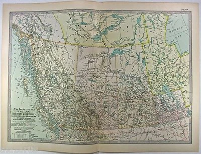Columbia Británica, Manitoba y nuevo con etiquetas - Mapa original de 1906 de The Century Company Foto 1 de 3