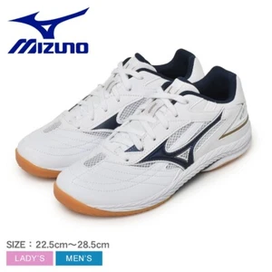 Mizuno Unisex Table Tennis Shoes WAVE DRIVE 9 White/Navy/Gold 81GA2205 14 NEW - Picture 1 of 8