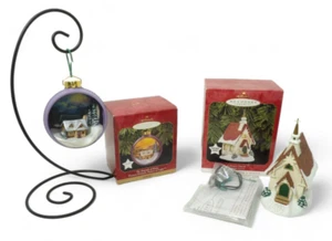 Hallmark Keepsake Stone Church Candlelight & Thomas Kinkade Warmth of Home - Picture 1 of 18