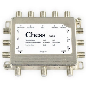Multischalter 5/8 Digital SAT Multiswitch Verteiler HD 4K 8 Teilnehmer Receiver - Bild 1 von 4