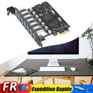 Carte d'extension PCIe USB 3.0 à 7 ports, extension PCI-E 5 Gbit/s (puce VIA et - Photo 1/12
