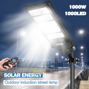 90000000LM 1000W Outdoor Commercial LED Solar Street Light Flood Light Road Lamp - Picture 1 of 18