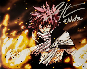 Photo signée Todd Haberkorn Natsu Fairy Tail autographe anime 8x10 JSA COA 983