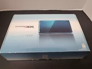 Nintendo 3DS Aquablaue Konsolensystem Box NUR mit einigen Unterlagen SIEHE BILDER - Bild 1 von 7