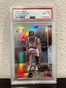 1998 Finest #230 Vince Carter RC rifrattore PSA 8 RARO - ๐ - Foto 1 di 4