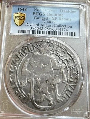 1648 Países Bajos-Kampen Silver Lion Daalder PCGS XF Detalles Foto 1 de 4