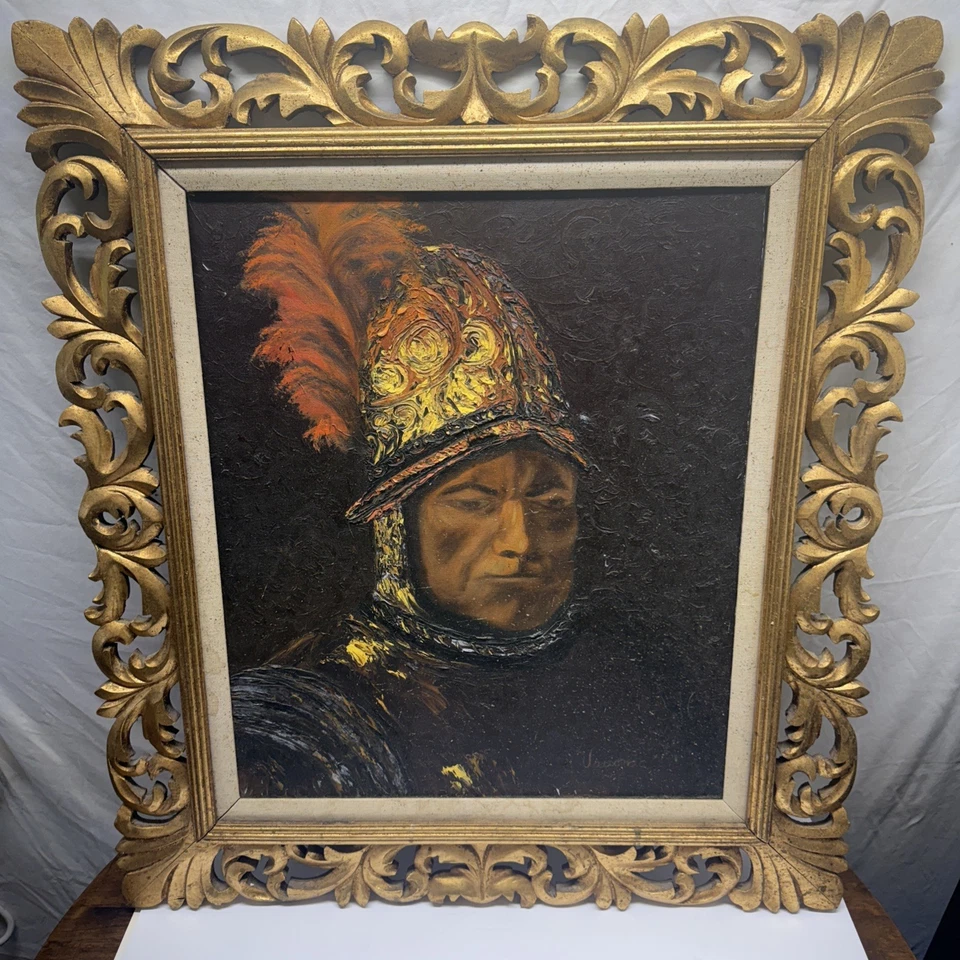 Arte enmarcado Rembrandt Man With the Golden Helmet original pintado a mano Foto 1 de 2