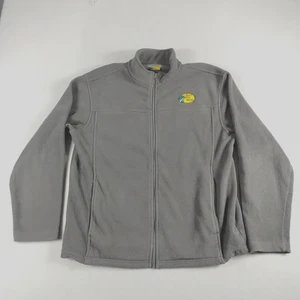 Bass Pro Shops Jacket Mens Large Gray Full Zip Fleece Outdoors Fishing Logo - Picture 1 of 13