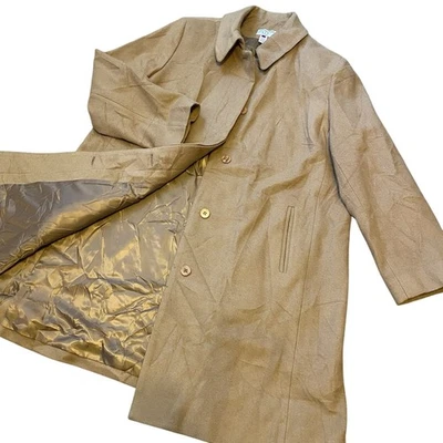 Chaquetón Covington Mujer Talla 20W Lana Beige Botón Bolsillo Frontal Lujo Dinero Antiguo Foto 1 de 4