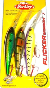 Berkley #7 Flicker Minnow Crankbaits (3-Pk-Gr Ghost/Growler/Chart Purp Tiger) - Bild 1 von 1