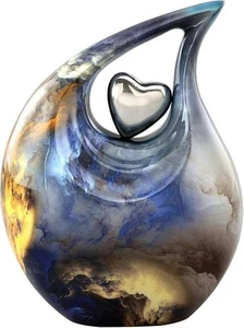 Urna lágrima mármol multicolor - Urnas para cenizas - Urnas para cenizas humanas hembra - Imagen 1 de 16
