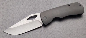 🌟McNees Custom Knives - Dixon - Stonewashed MagnaCut Blade & Matte Black Ti NEW - Picture 1 of 19