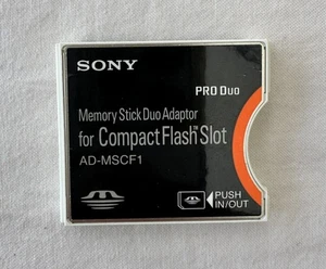 Sony Pro Duo Memory Stick Duo Adapter For CompactFlash Slot AD-MSCF1 - Picture 1 of 3