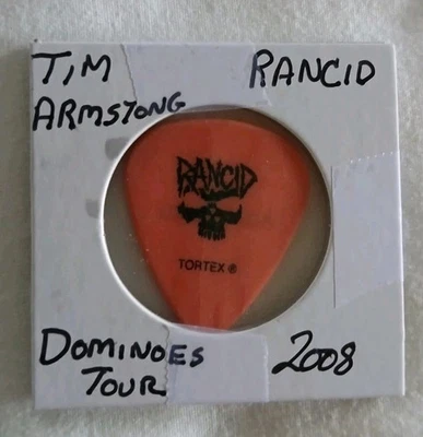 Rancid Tim Time Bomb Armstrong Tour Issued Guitar Pick 2008 Dominoes Fall Tour - Image 1 of 4
