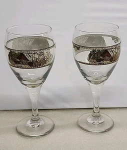 2 Vintage Johnson Bros Friendly Village 10oz Goblets - Picture 1 of 3