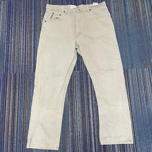 Vintage Wrangler Beige Jeans 36x30 Cowboy Regular Fit Workwear - Picture 1 of 6