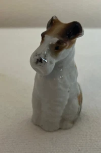 Miniature Puppy Dog Figurine Porcelain 2 1/2" Tall - Picture 1 of 3