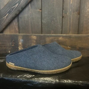 Glerups Slipper Navy Wool Slipper with Honey Rubber Bottom - EU Size 40 - Bild 1 von 4