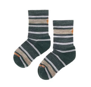 Smartwool Kids Dark Sage Light Cushion Striped Crew Socks L74229 Size M - Picture 1 of 3