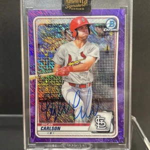 Dylan Carlson 2022 Topps Archives Signature Series 1/1 Bowman Chrome Auto - Picture 1 of 3
