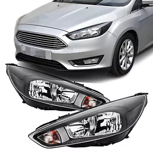 2x Front Scheinwerfer für Ford Focus III MK3 Facelift Schwarz Hauptscheinwerfer - Bild 1 von 10