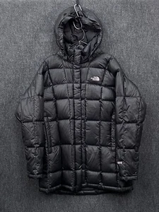 The North Face 600 Goose Down Puffer Jacket Womens Large Full Zip Black Hooded - Picture 1 of 24