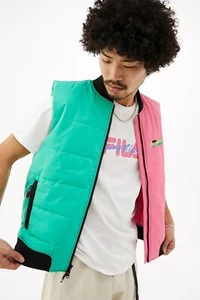 Rowing Blazers x FILA Puffer Ski Vest Jacket Pastel Colorblock Unisex M - NWT - Picture 1 of 5