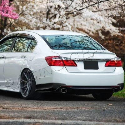 ПОДХОДИТ 2013-15 ХОНДА АККОРД СЕДАН/4DR HFP СТИЛЬ НЕОКРАШЕННЫЙ ЧЕРНЫЙ ЗАДНИЙ БАМПЕР СПОЙЛЕР КРОМКА - Изображение 1 из 4