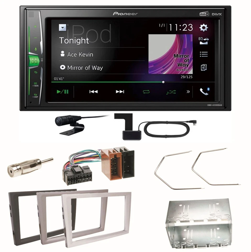 Pioneer DMH-A3300DAB Bluetooth Einbauset für Opel Omega B Meriva A Agila Vivaro - Bild 1 von 1