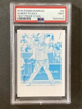 2016 Donruss Albert Pujols Test Proof Cyan #/49 MINT PSA 9