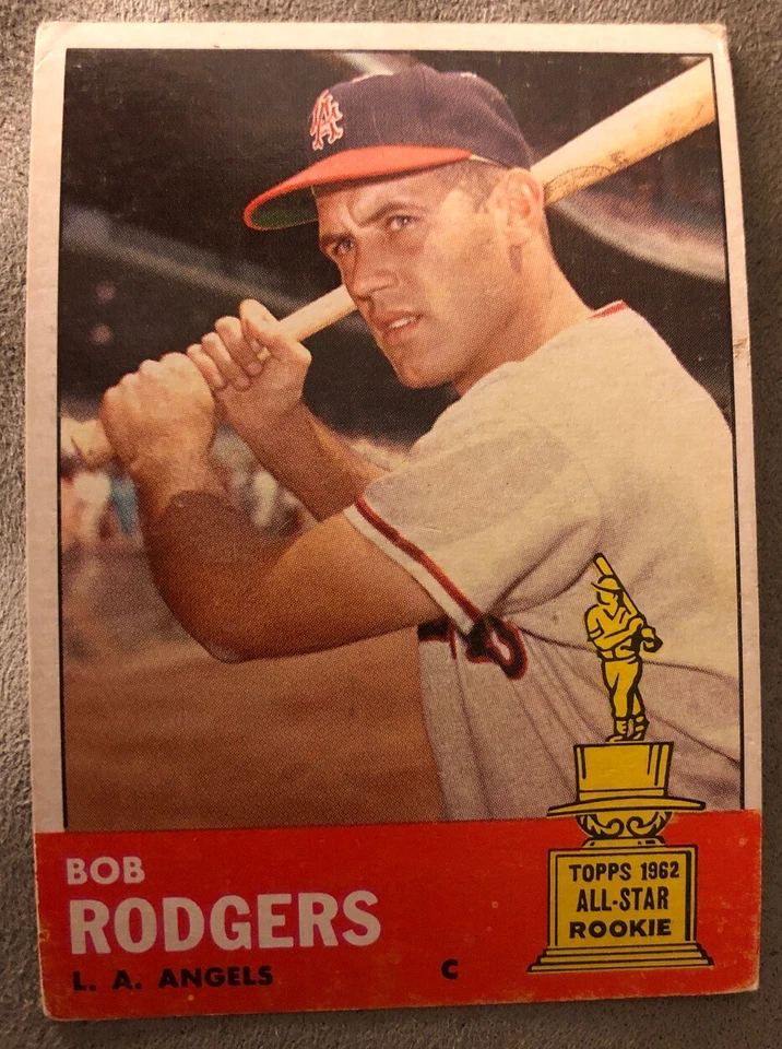 1963 Topps Bob Rodgers #280 Angels All Star Rookie (146 Hits 34 Doubles In 1962) - Image 1 of 2