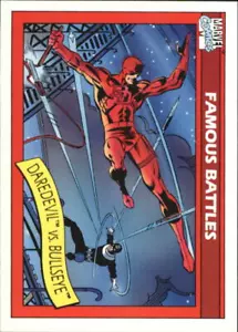 1990 Marvel Universe I Non-Sport Card #94 Daredevil vs. Bullseye - Picture 1 of 2
