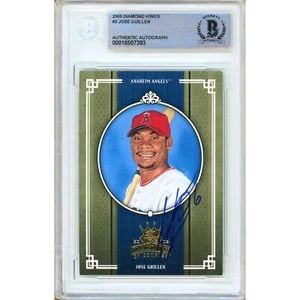 2005 Diamond Kings #3 Jose Guillen Signed Card AUTO Beckett BAS Slab LA Angels - Picture 1 of 5