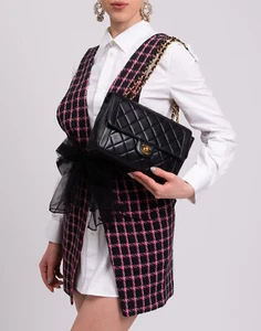 RRP€7000 CHANEL Vintage Classic Leather Flap Shoulder Bag Quilted Double C Lock - Picture 1 of 12