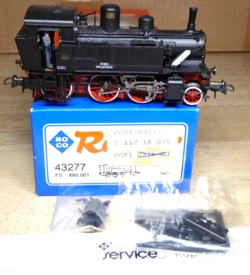 Roco 43277 H0 Tender-Dampflok 880. 001 der FS Epoche 3/4 sehr gut,gebraucht OVP - Bild 1 von 4