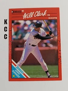 1990 Donruss Baseball Grand Slammers #6 Will Clark San Francisco Giants - Foto 1 di 2