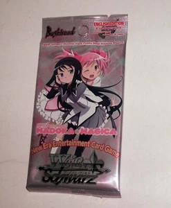Blanco negro Puella Magi Madoka Magica Booster Pack INGLÉS TCG CCG anime fuera de imprenta - Imagen 1 de 2