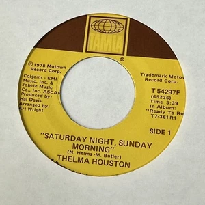 Thelma Houston - Saturday Night, Sunday Morning / Come to Me - 45 tours Tamla 1976 - Photo 1/2