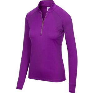 Greg Norman Womens Long Sleeve Tonal Placement Print Polo Golf Shirt - New 2020