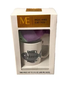 Modern Expressions Mug And Cat Toy New In Box 13.5 FL Oz White And Purple - Picture 1 of 3