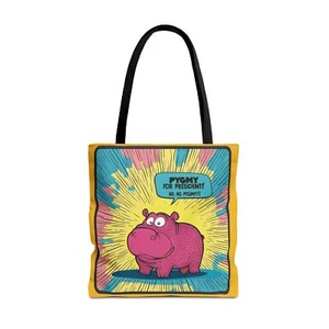 Pygmy Hippo Pygmy For President Funny Vote Election Tote Bag Trump Harris - Picture 1 of 61