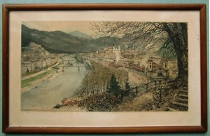 Luigi Kasimir Salzburg original etching signed - Picture 1 of 6