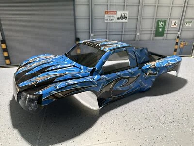 Custom Traxxas Slash 1/10 RC Short Course Truck body blue wrapped - Image 1 of 4