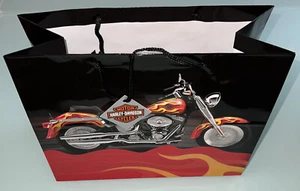 Lot Of 4 NEW Harley Davidson Motorcycle Fat Boy Gift Bags 2007 Hallmark 13x10 - Picture 1 of 4