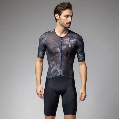 Ale Clothing Mirror PR-E Bicycle Cycle Bike Short Sleeves Skinsuit Black - Image 1 of 4