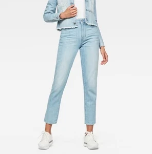 G-Star Damen Jeans 3301 High Straight 90's Ankle Wmn lt aged Hellblau W23 L30 - Picture 1 of 3