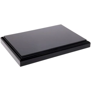 Plymor Black Acrylic Rectangle Display Base w/ Ogee Edge 6.625" x 4.625" x 0.75" - Picture 1 of 1