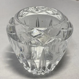 "Candelabro votivo de corte profundo de vidrio grueso pesado vintage Rose Bowl 3-3/8""" - Imagen 1 de 19