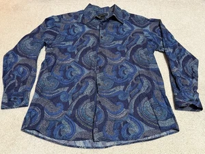 Camisa informal con botones Crazy Horse Claiborne para hombre XL azul - Imagen 1 de 5